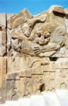 6/10 - Reliëf naast een trap met dierengevecht in Persepolis